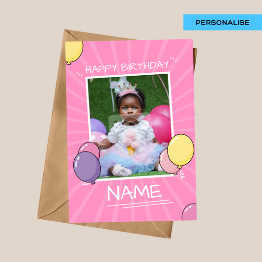 Personalised: Happy Birthday - Pink