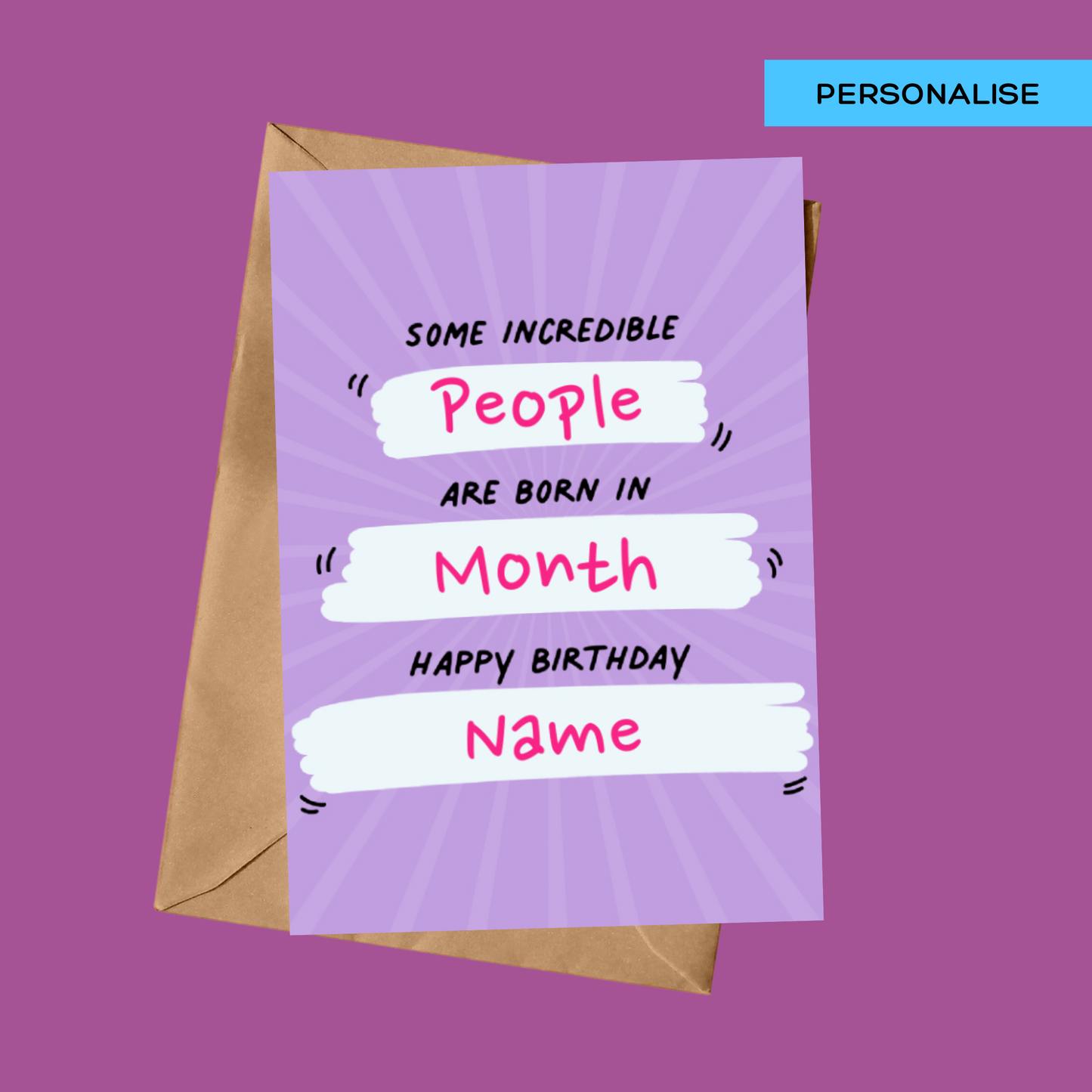 Personalised: Incredible People (Purple)