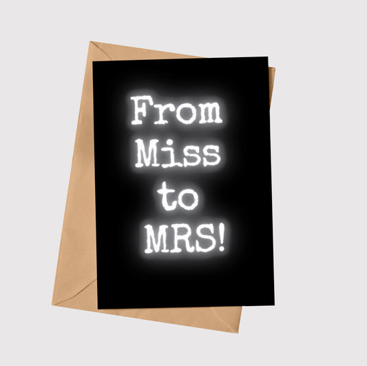 From Miss To Mrs!