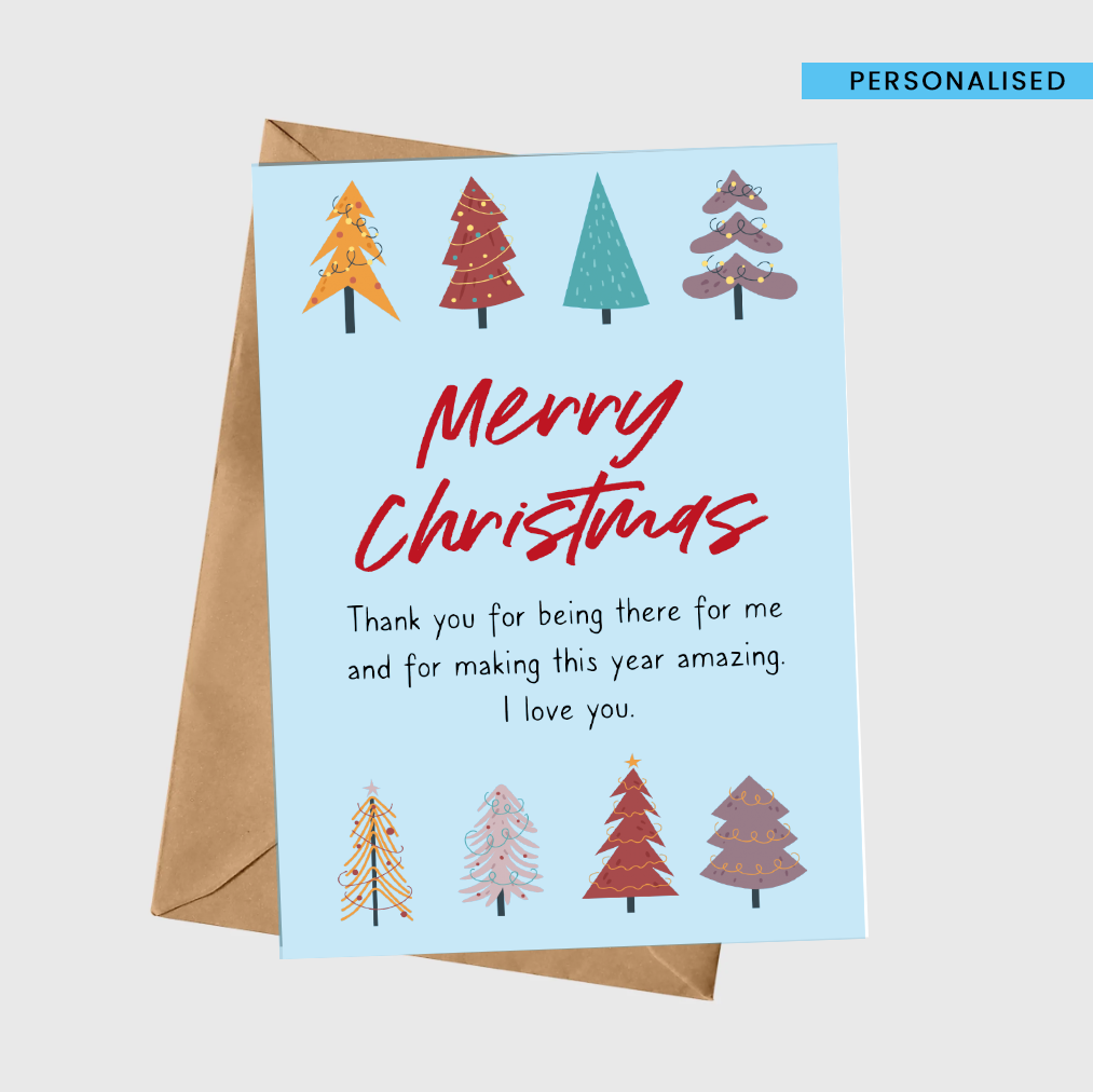 Personalised: Text Christmas Card